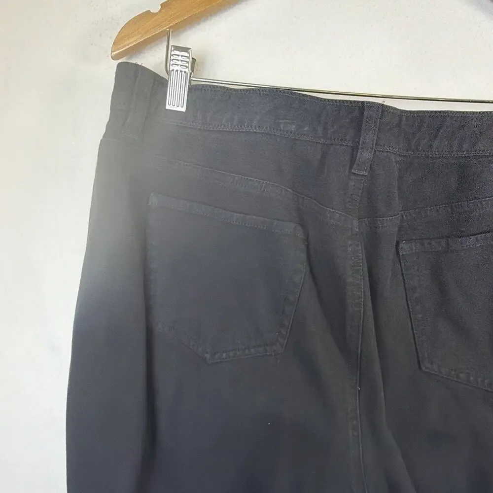 Chico's Black high Rise straight Pants Women’s 2.5 14 Short 35 x 29 - Picture 7 of 10